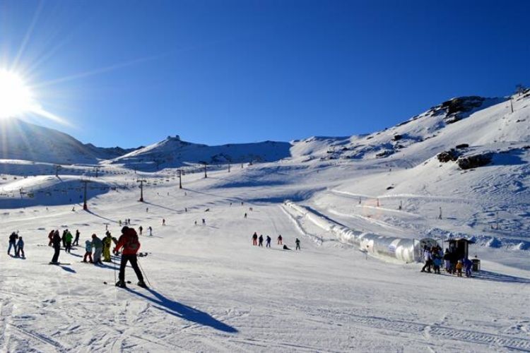 station de ski au Sierra Nevada, Espagne
