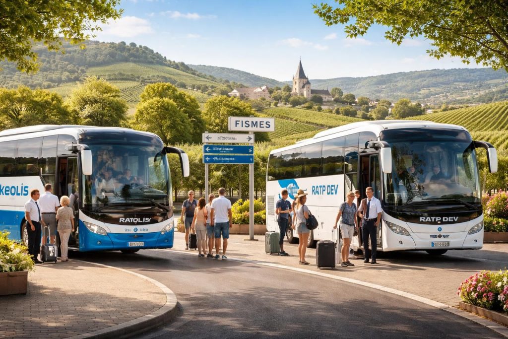 découvrez la champagne en toute sérénité en organisant votre transport touristique à fismes avec les circuits en autocar keolis et ratp dev, alliant confort et découverte.